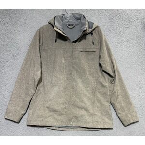 REI E1 Elements Fleece Insulated Rain Full Zip jacket Detachable Hood Womens M
